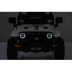 Elektrické autíčko OFFROAD NEW s pohonom zadných kolies,  biele